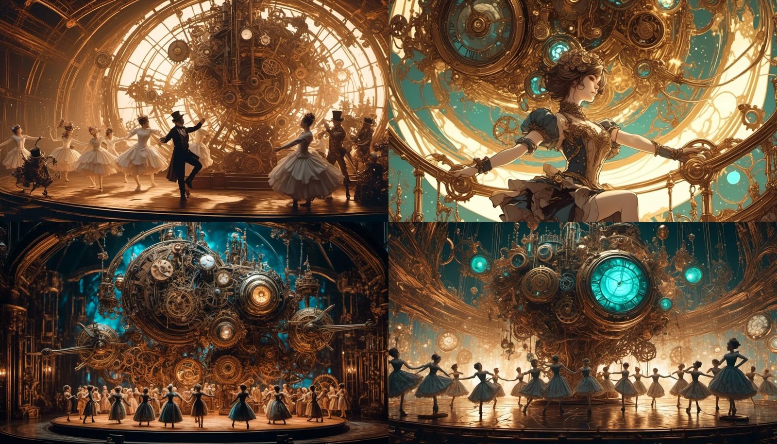 Steampunk Automata Ballet on Stage