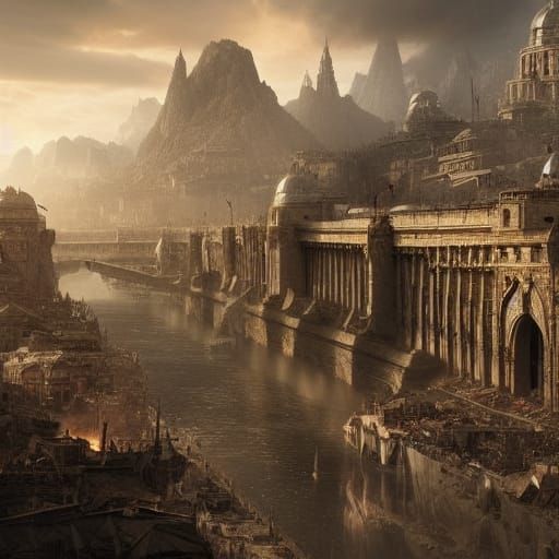 Epic Battle and Chaos Digital Matte Painting