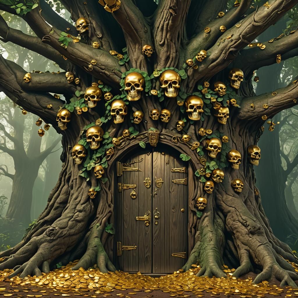 Giant Tree Doorway Hides Gold and Cannons
