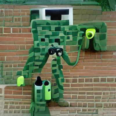 Creeper with Binoculars Illustration