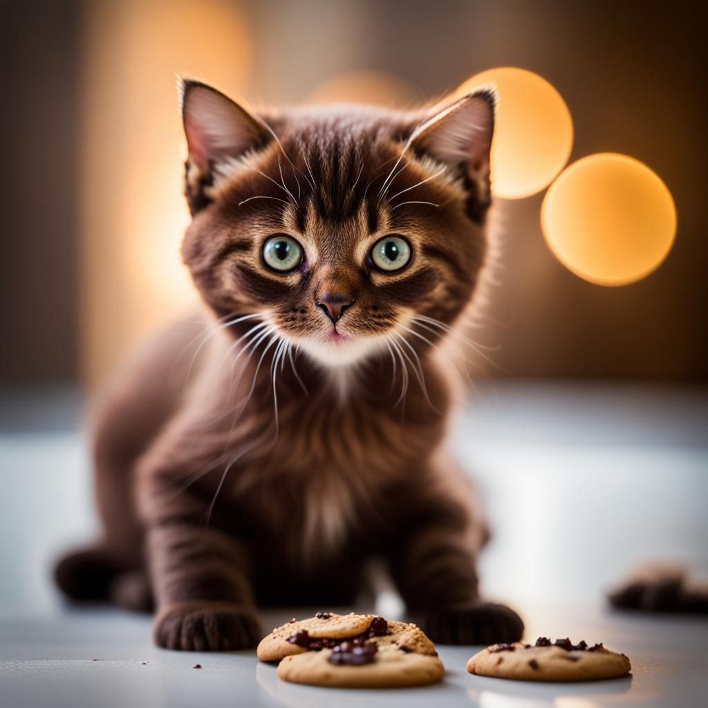 Chocolate BabyCat Cookie: Professional Photography