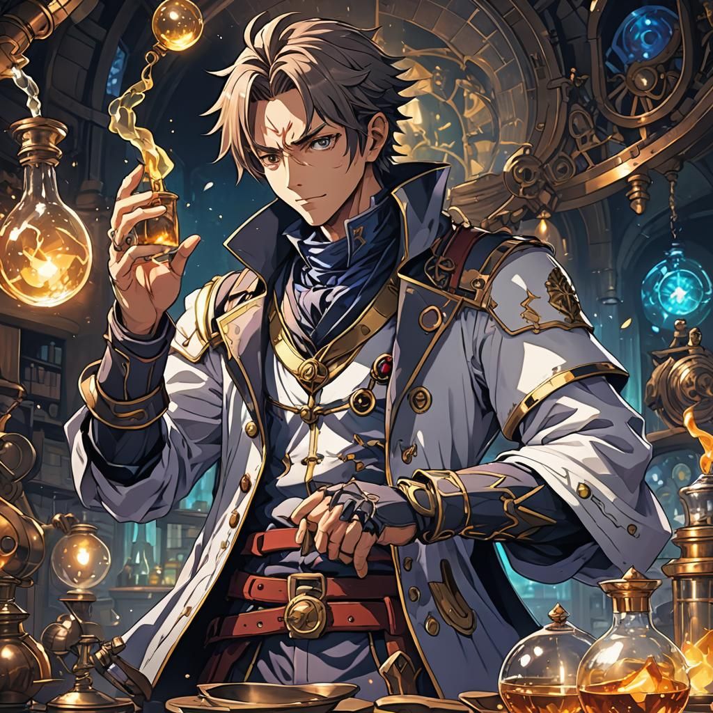 Anime Alchemist Manga Scan in Cel-Shaded Style