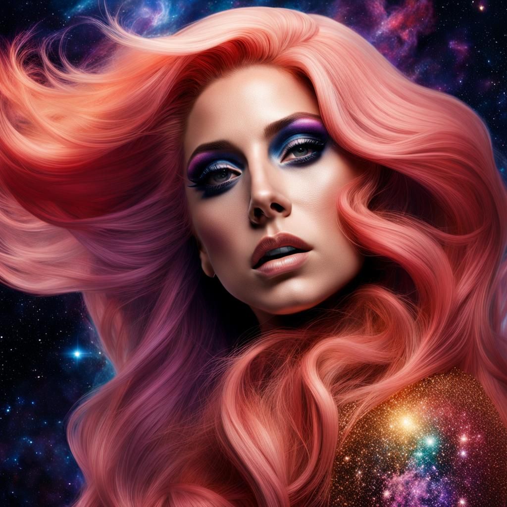 Lady Gaga's Face Emerges from a Nebula