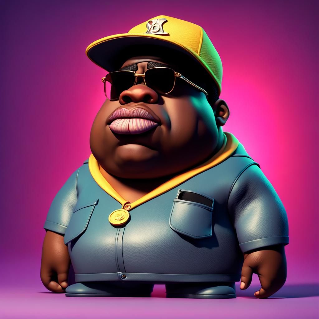 Biggie Smalls: Pixar-Style 3D Digital Art