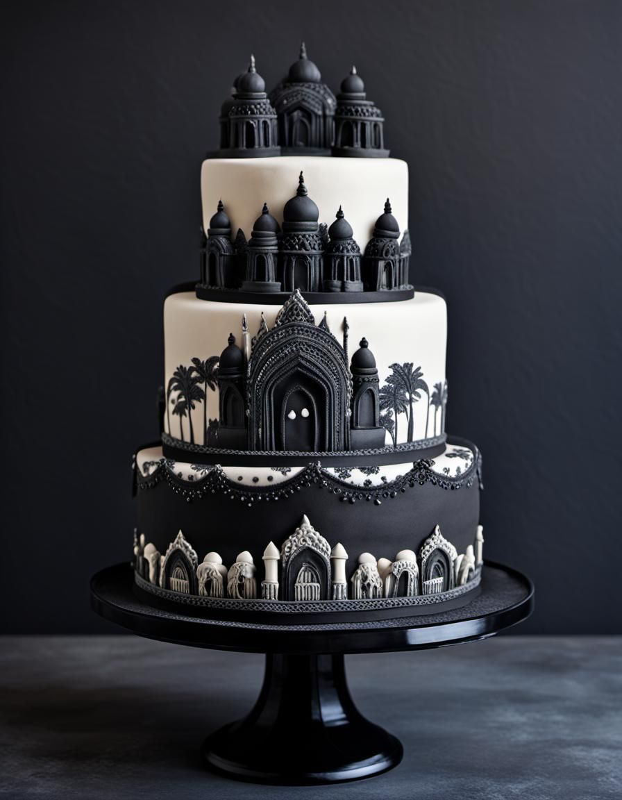 Indian Temple Wedding Cake in Fantasycore Style