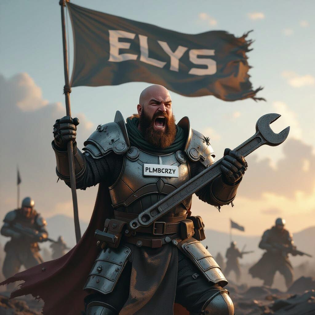 Screaming Knight with Pipe Wrench in Last War