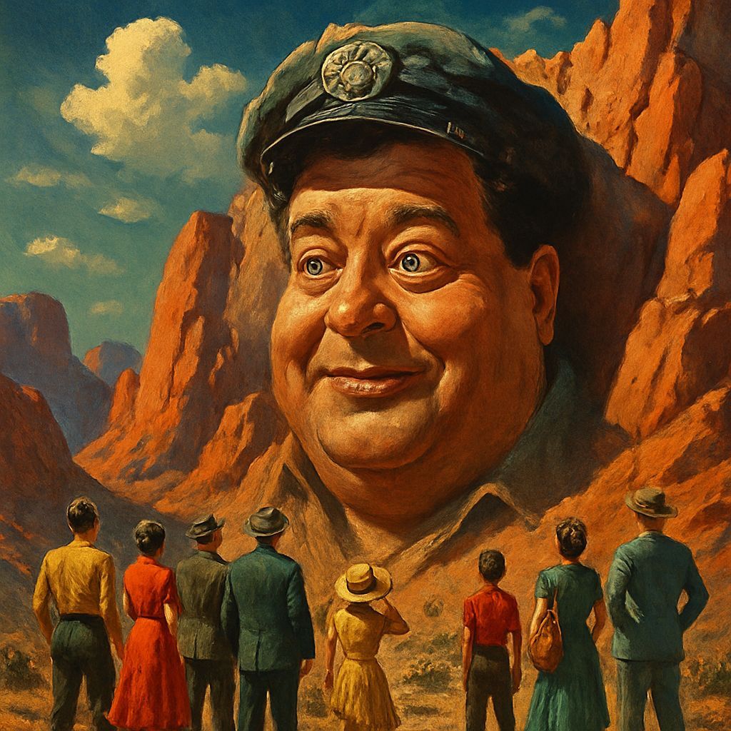 Colossal Ralph Kramden Face Carved in Mountain
