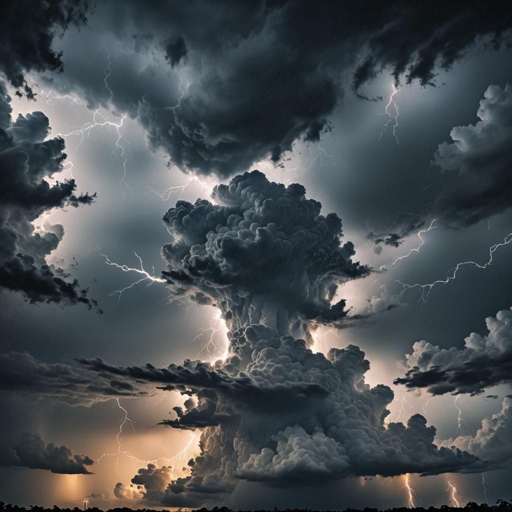Dramatic Thunderstorm at Night with Cinematic Lighting