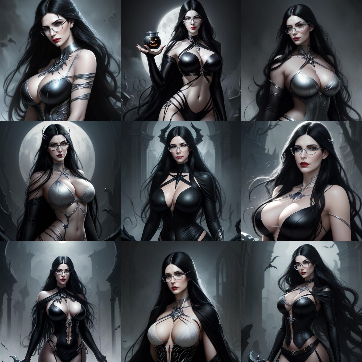 Curvaceous Goddess with Black Hair and Blue Eyes