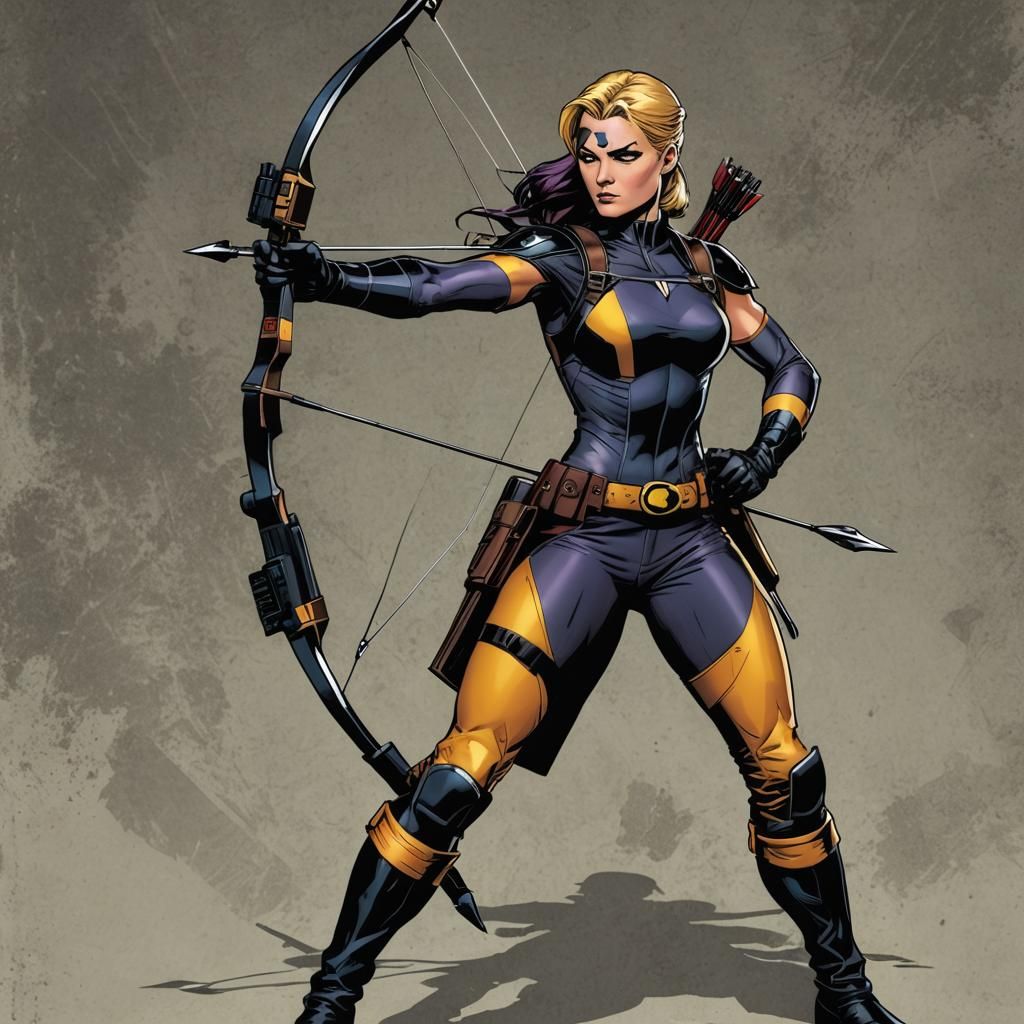 Hawkeye in 1980s Comic Book Style