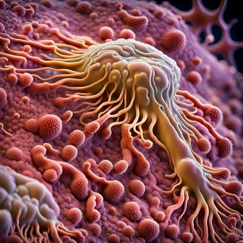 Detailed Microscopic Image of Amoeba Proteus