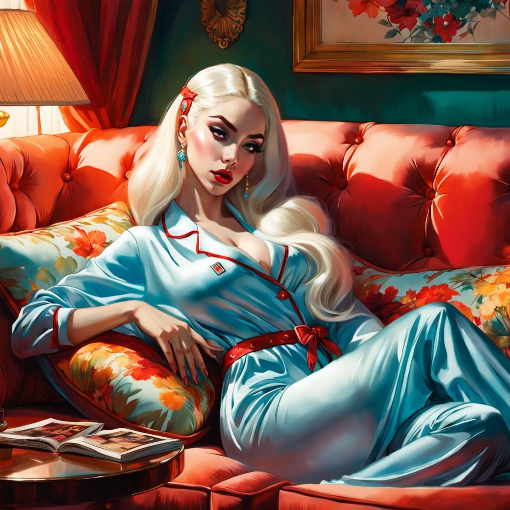 Glamorous Portrait Inspired by Pin-Up Art