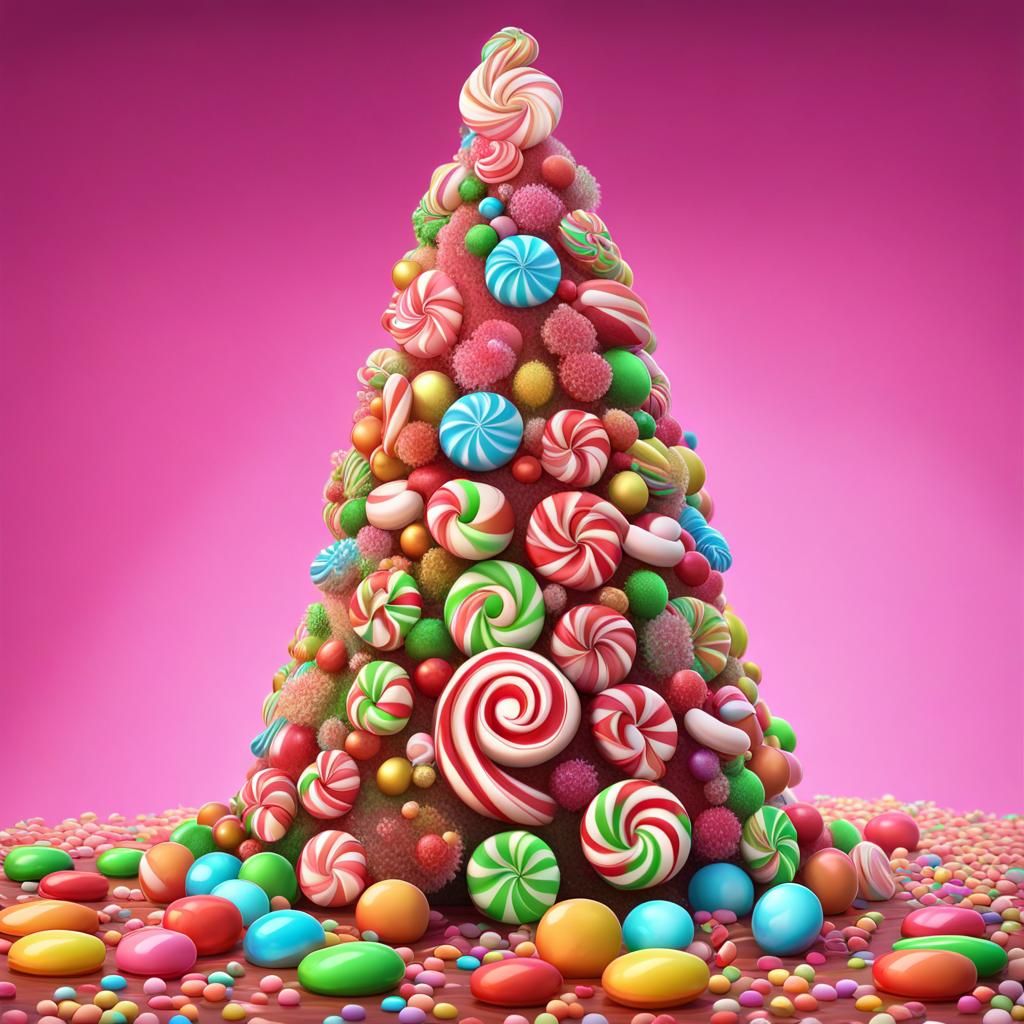 A candy Christmas tree