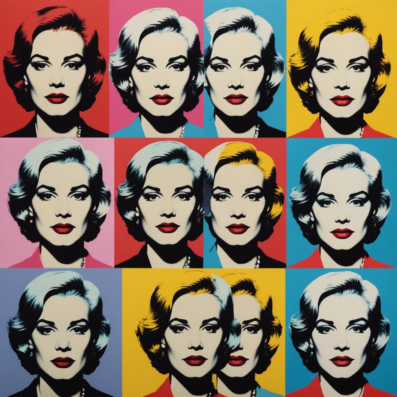 Pop art in Andy Warhol style