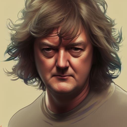 Detailed Portrait of James May in 8K Resolution
