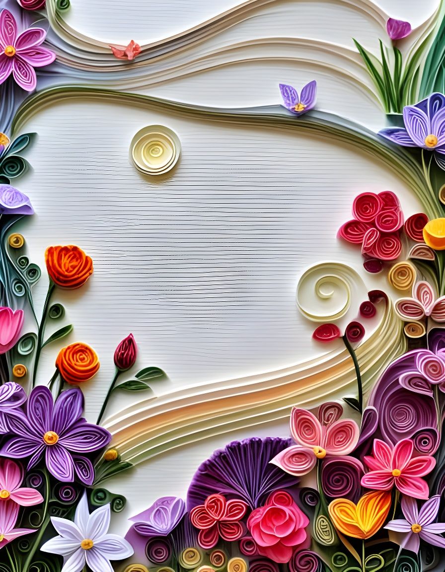 Paper quilling art