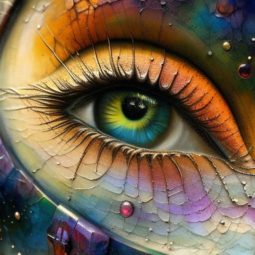 Surreal Flying Saucer Collage in Vibrant Colors