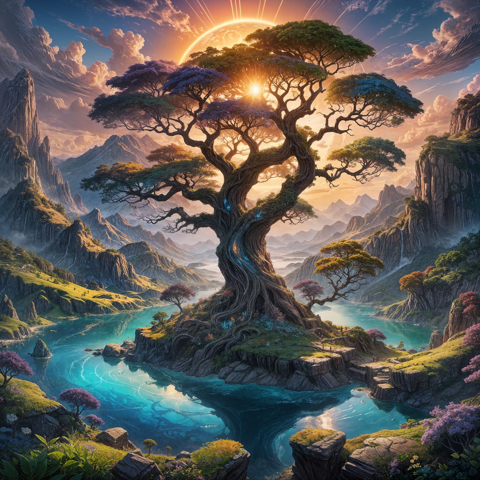 Fantastical Scenery in Detailed Matte Painting