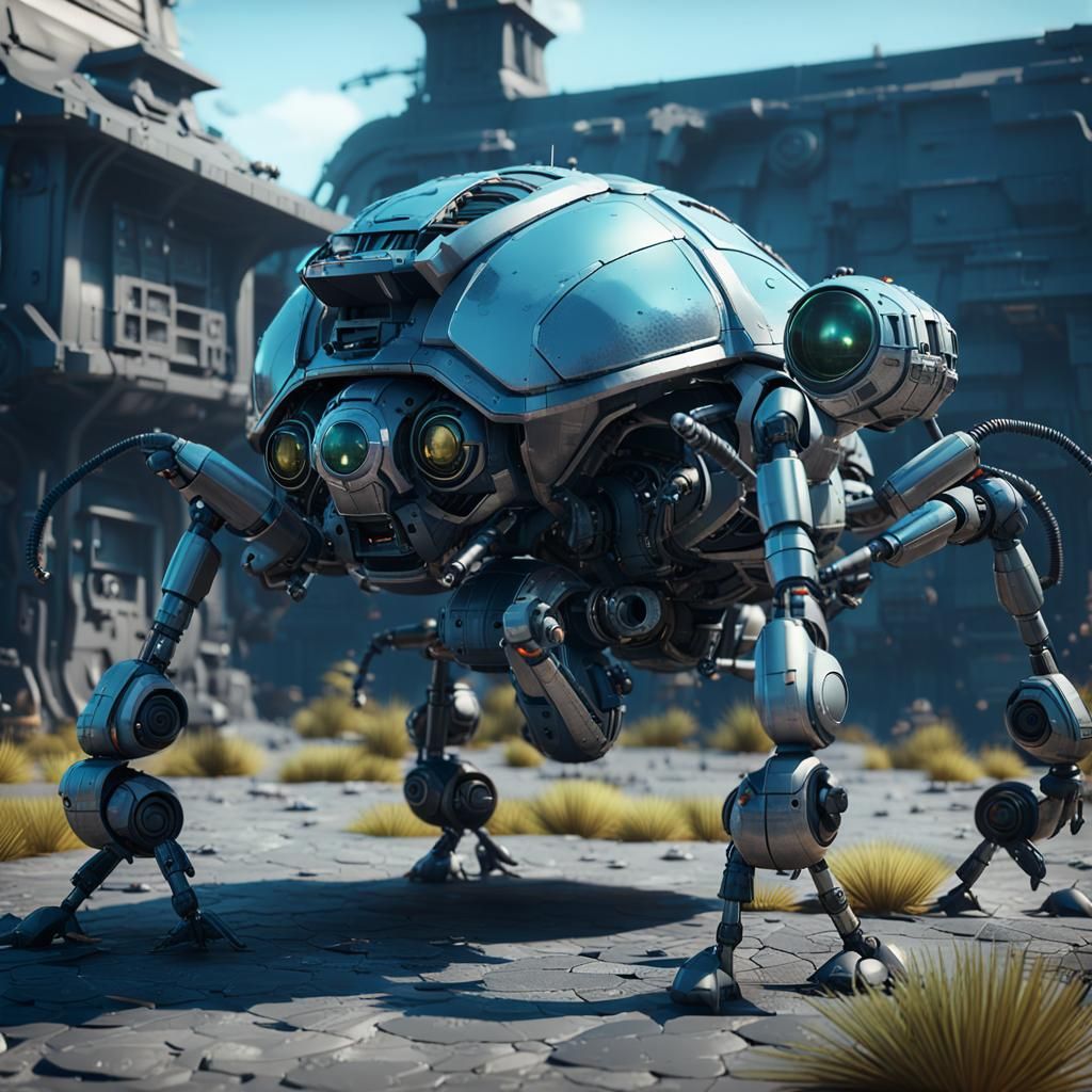Futuristic Giant House on Vintage Village Insect