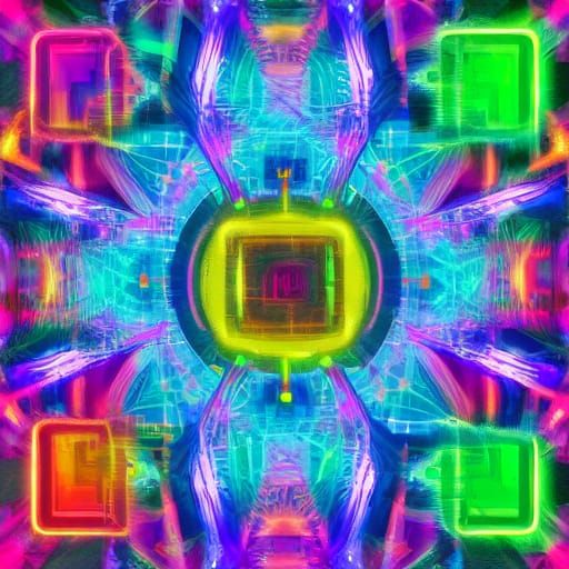 nine squares in the image, outlined in black.