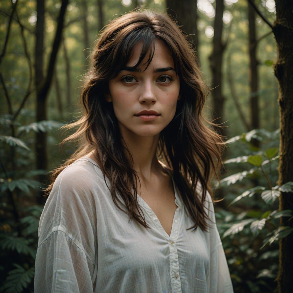 Ethereal Latina Beauty in Cinematic Style