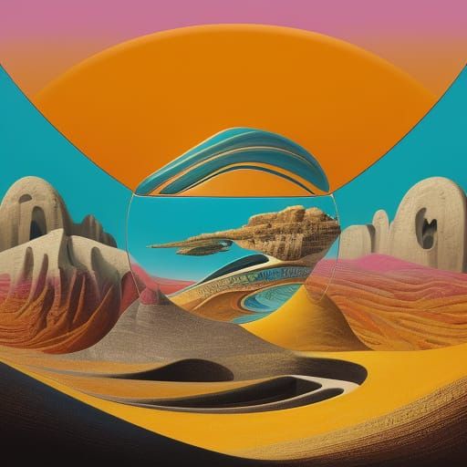 Surreal Landscape Inspired by Salvador Dali
