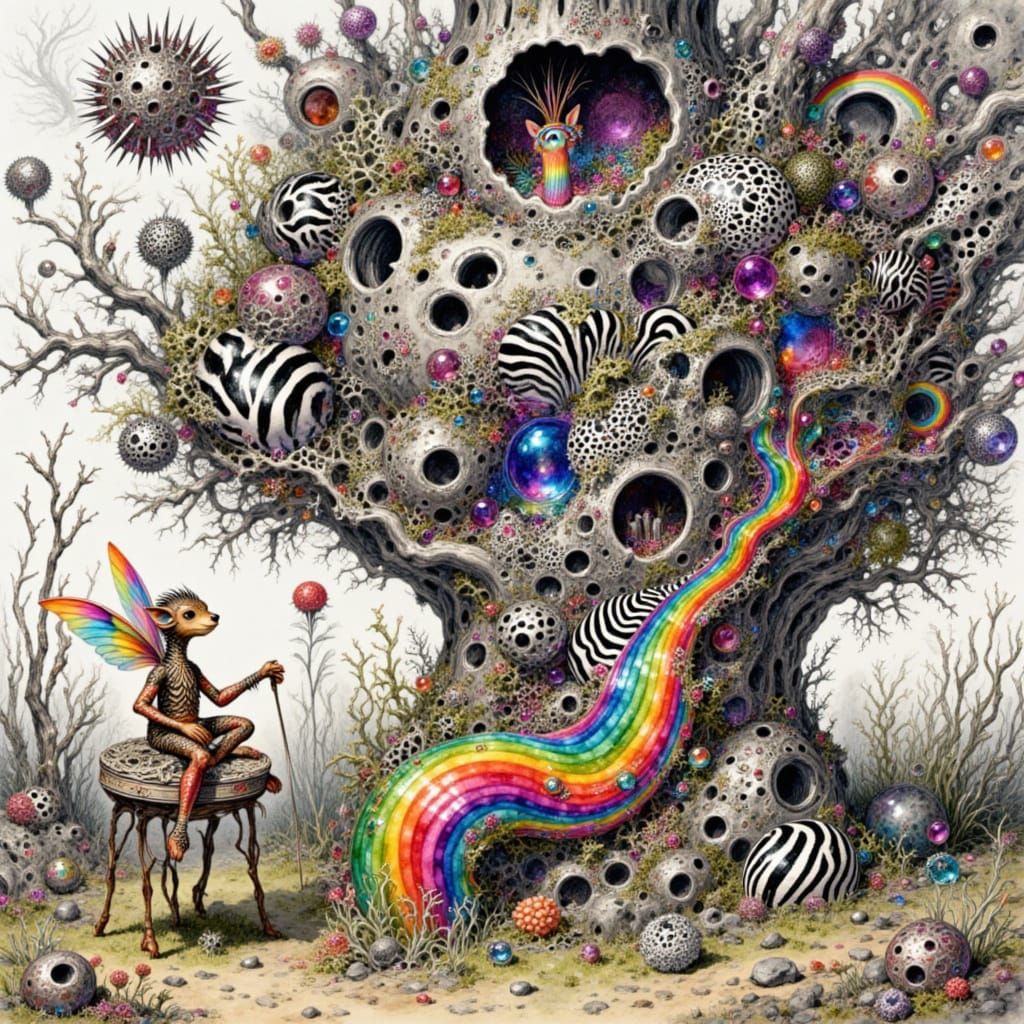 Cyberpunk Zebra DJ with Orb Music