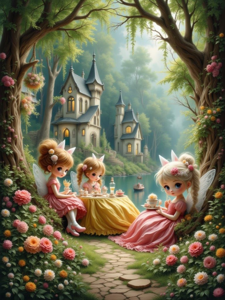 Hello Kitty's Rococo Fairy Tea Party