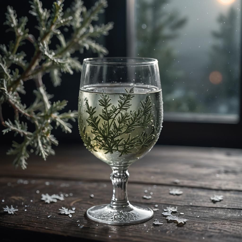 Moonlit Wormwood Still Life in Macro Photography