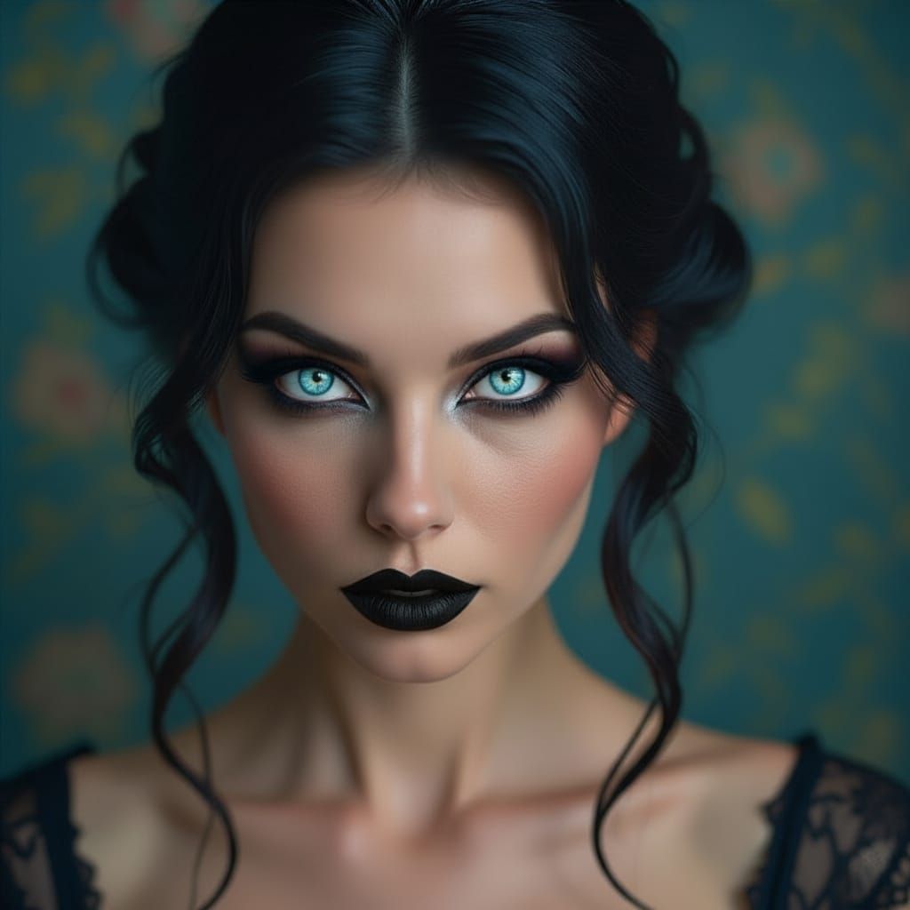 Hypnotic Woman With Mesmerizing Eyes in HDR