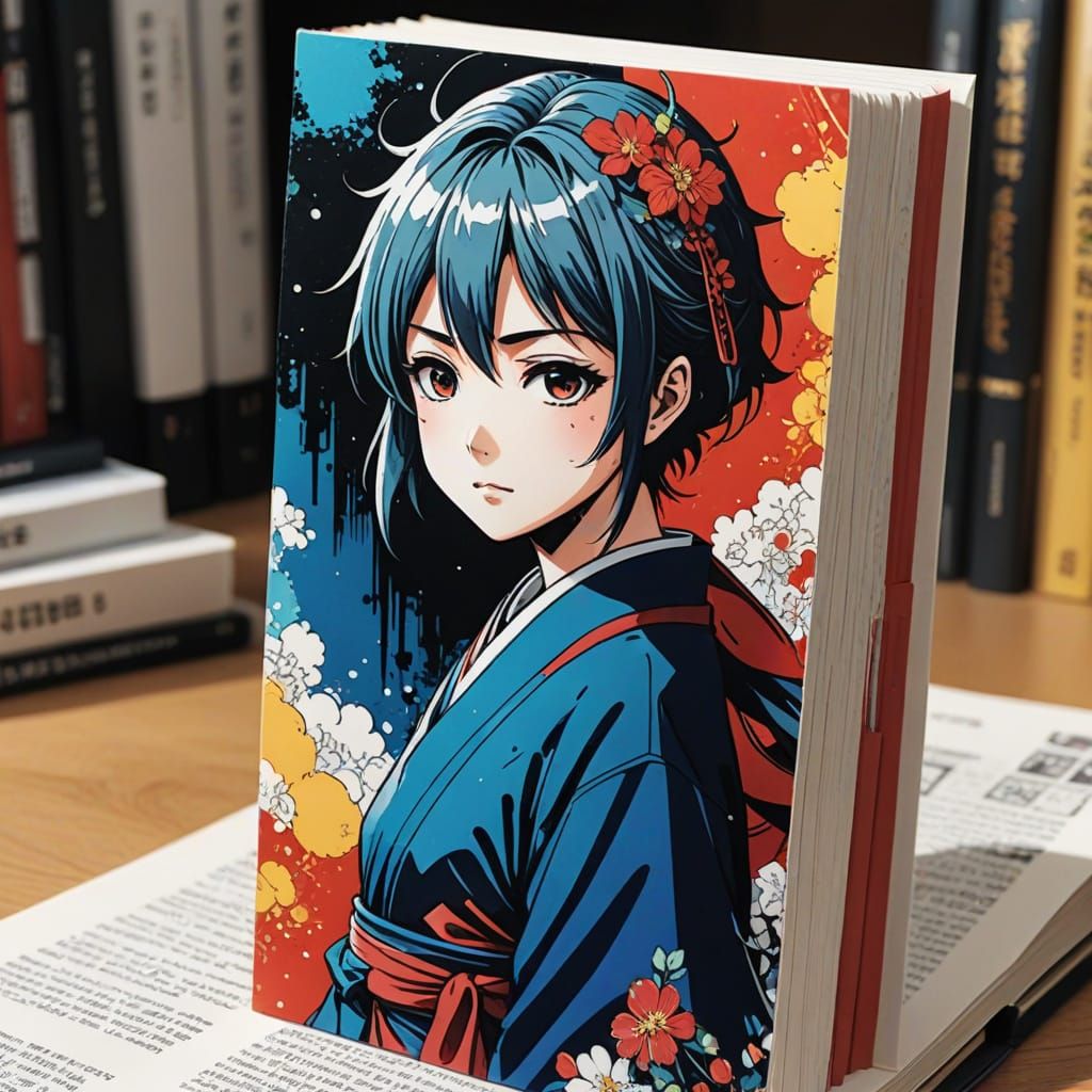 Manga Bookmark Cover Art in Vibrant Colors
