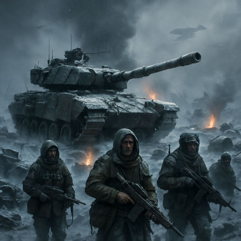 Frozen Battlefield Resilience: Scavenged Tank on Rim World