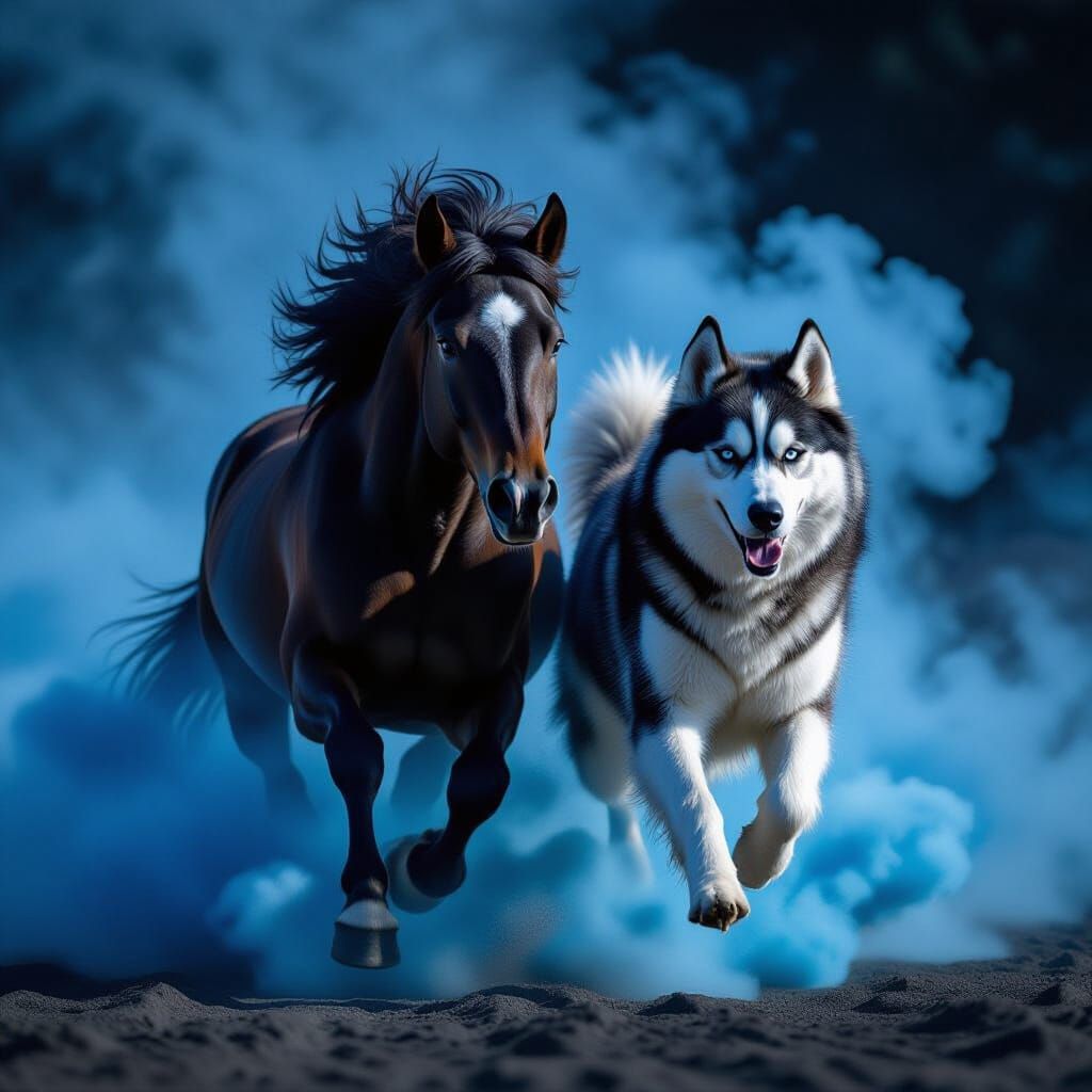 Fressian Horse in husky