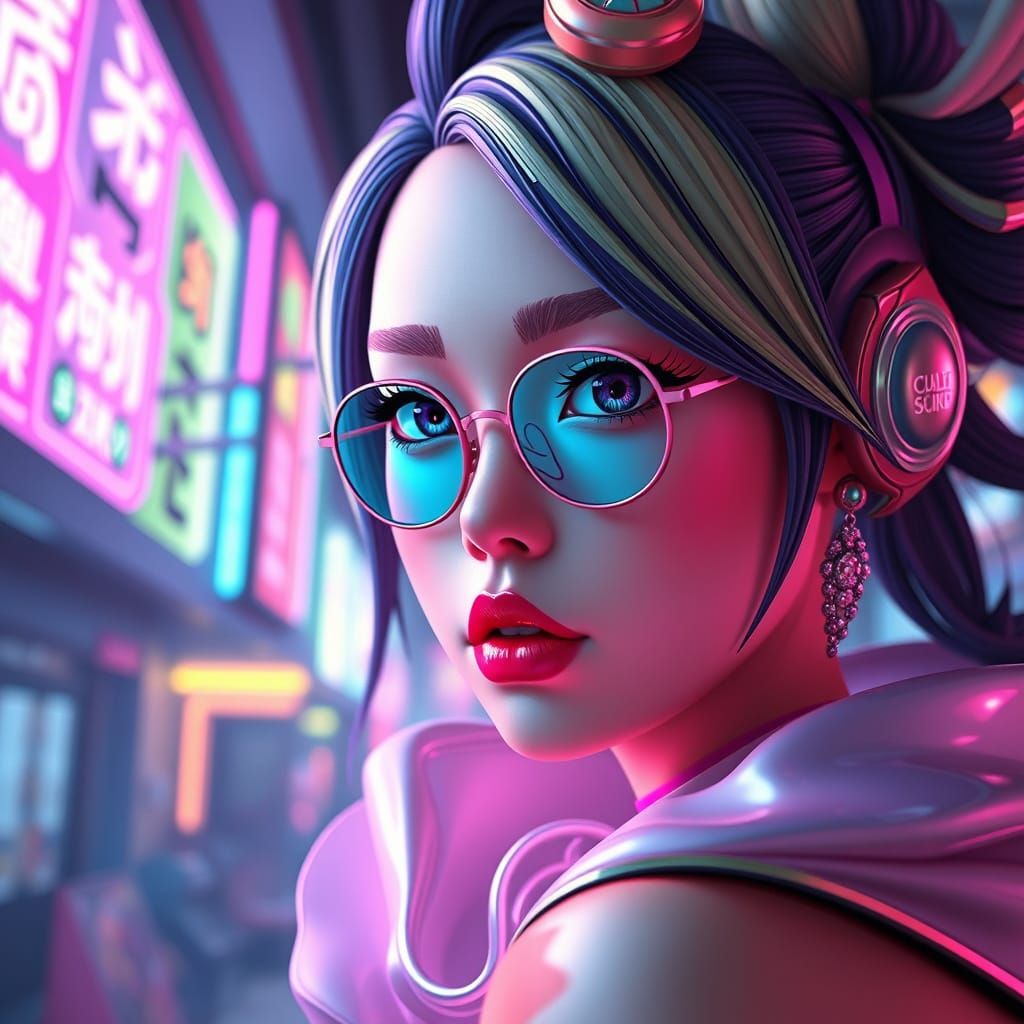 Vibrant 3D Anime Pop Art in 8k Resolution