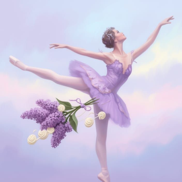 A delicate bouquet of fragrant lilacs and white chocolate sw...