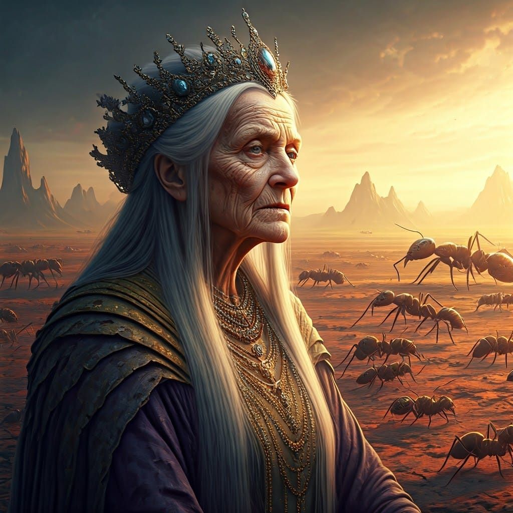 Regal Queen Reigns Over Ant Colony