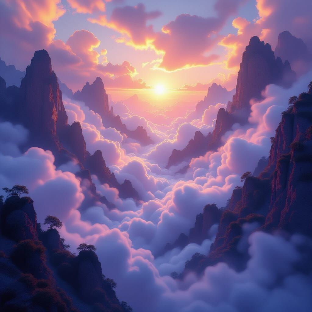 Ethereal Mist Vista with Dynamic Light Play