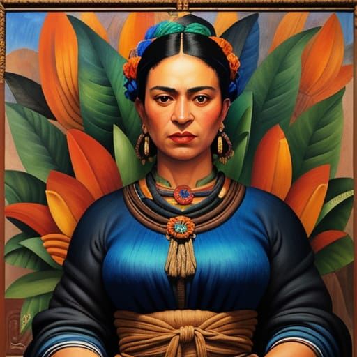 Mexican Muralist Masterpiece in Vibrant Colors