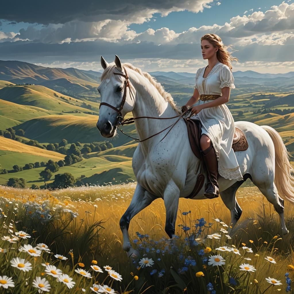 splendid day, transcullent light, field of golden weat, marg...