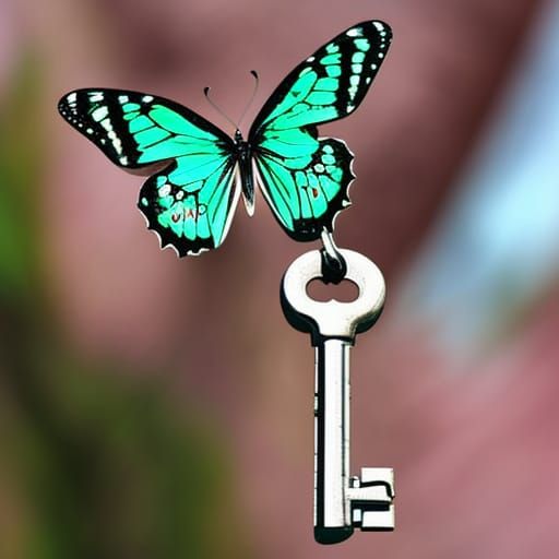 Butterfly Wing Skeleton Key Design