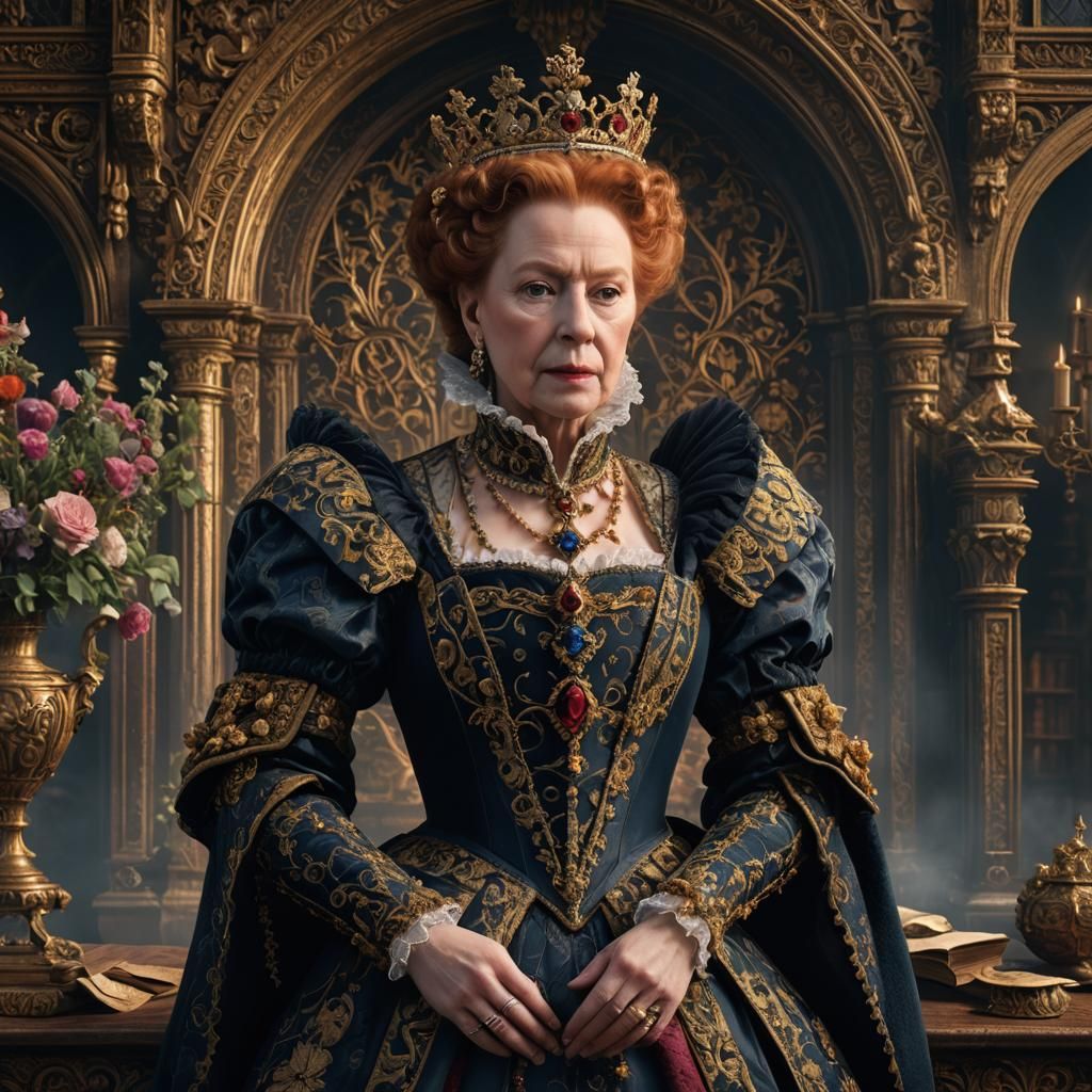 Queen Elizabeth I: Detailed Fantasy Portrait
