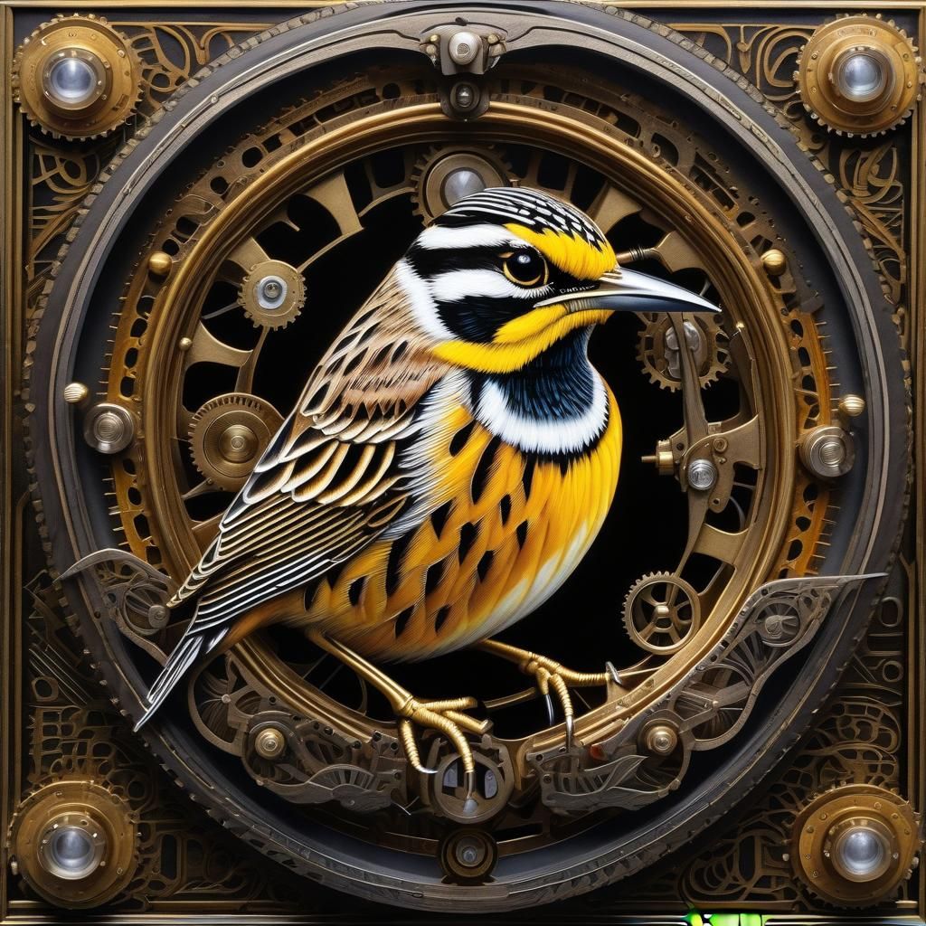 Steampunk Eastern Meadowlark