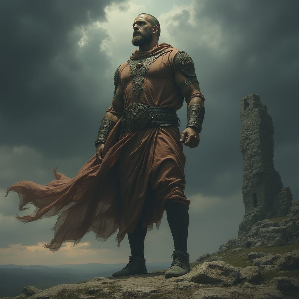 Heroic Figure in Dark Surrealism