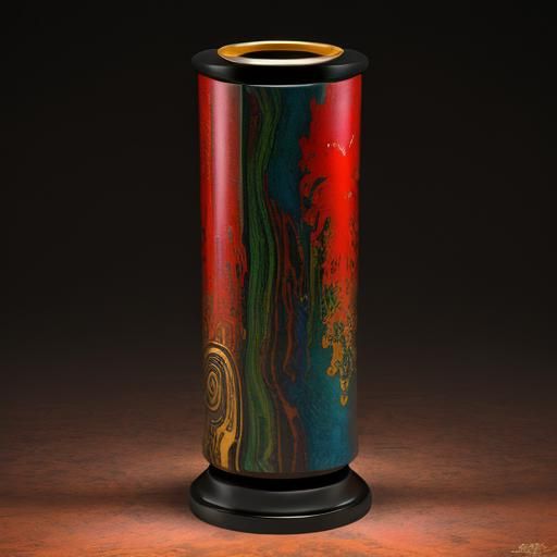 Cloisonné Column in Surrealist Style