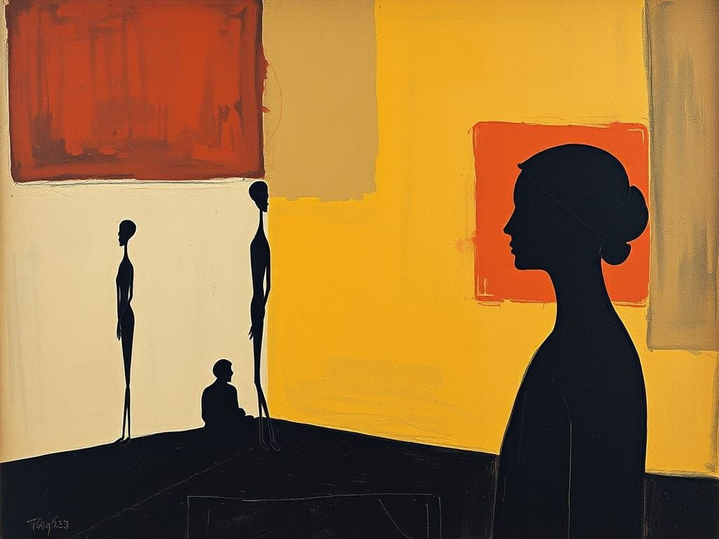 Giacometti and Rothko Inspired People