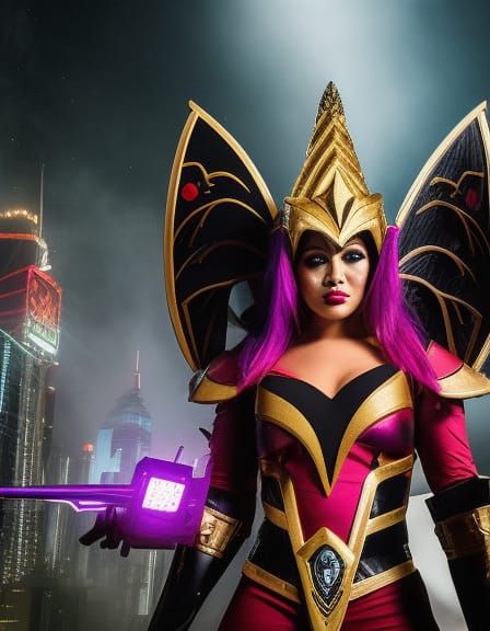 Rita Repulsa as Lunarpunk Warrior Queen