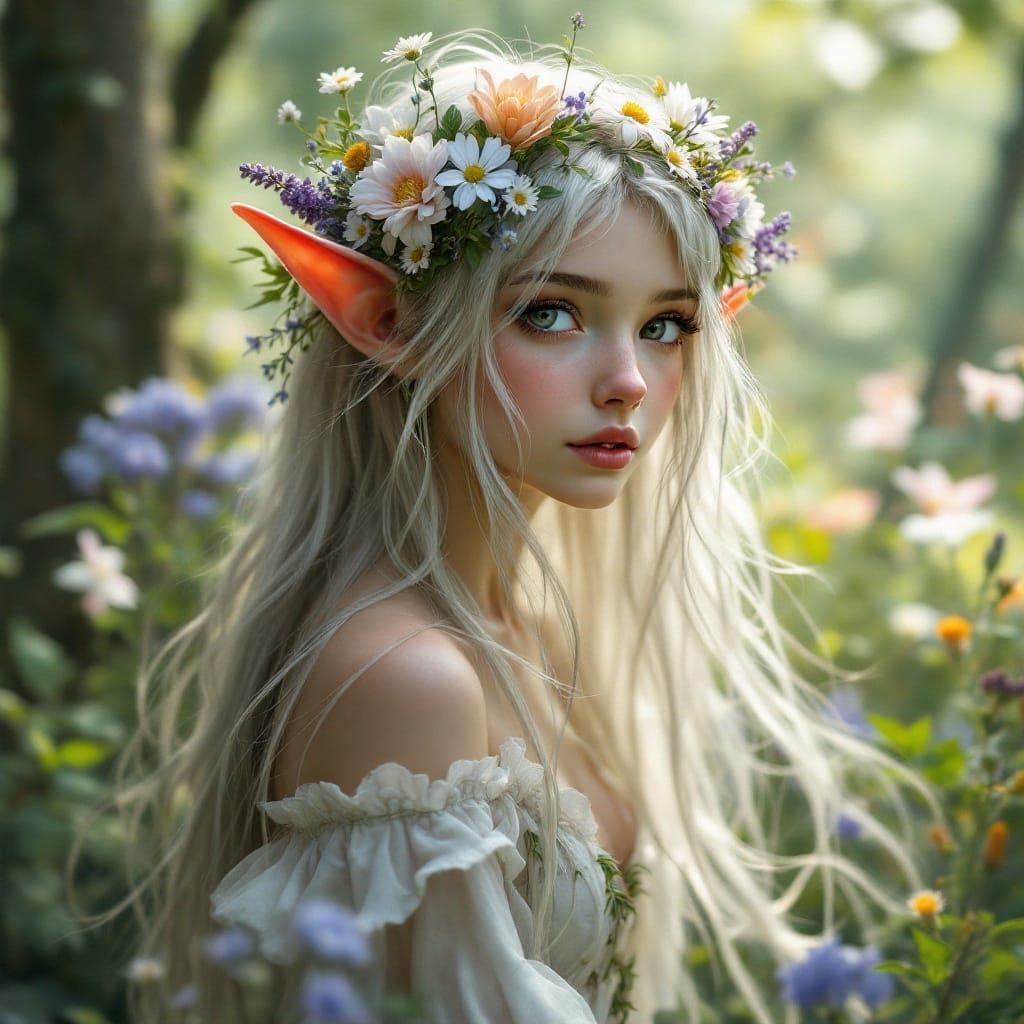 Ethereal Forest Fairy in Whimsical Style
