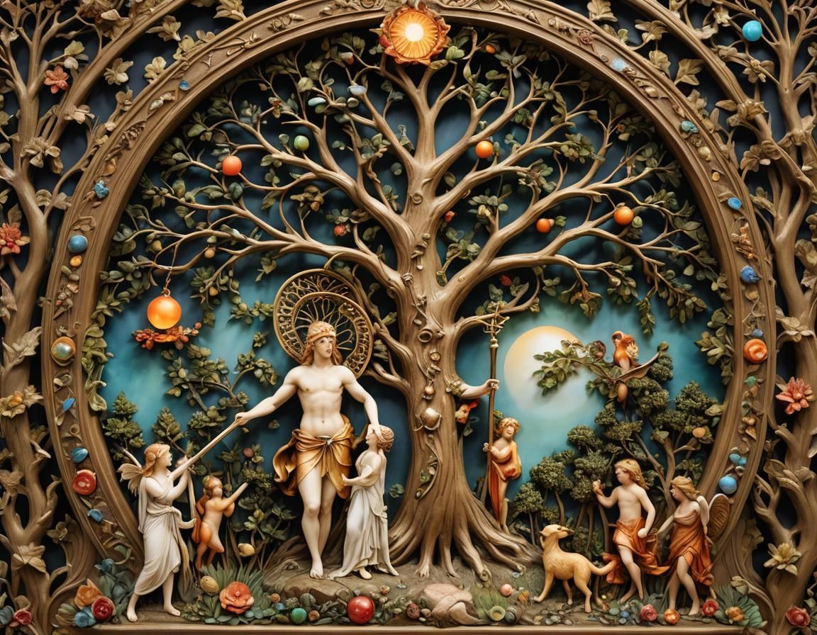 Garden of Eden Panel in Biblical Style