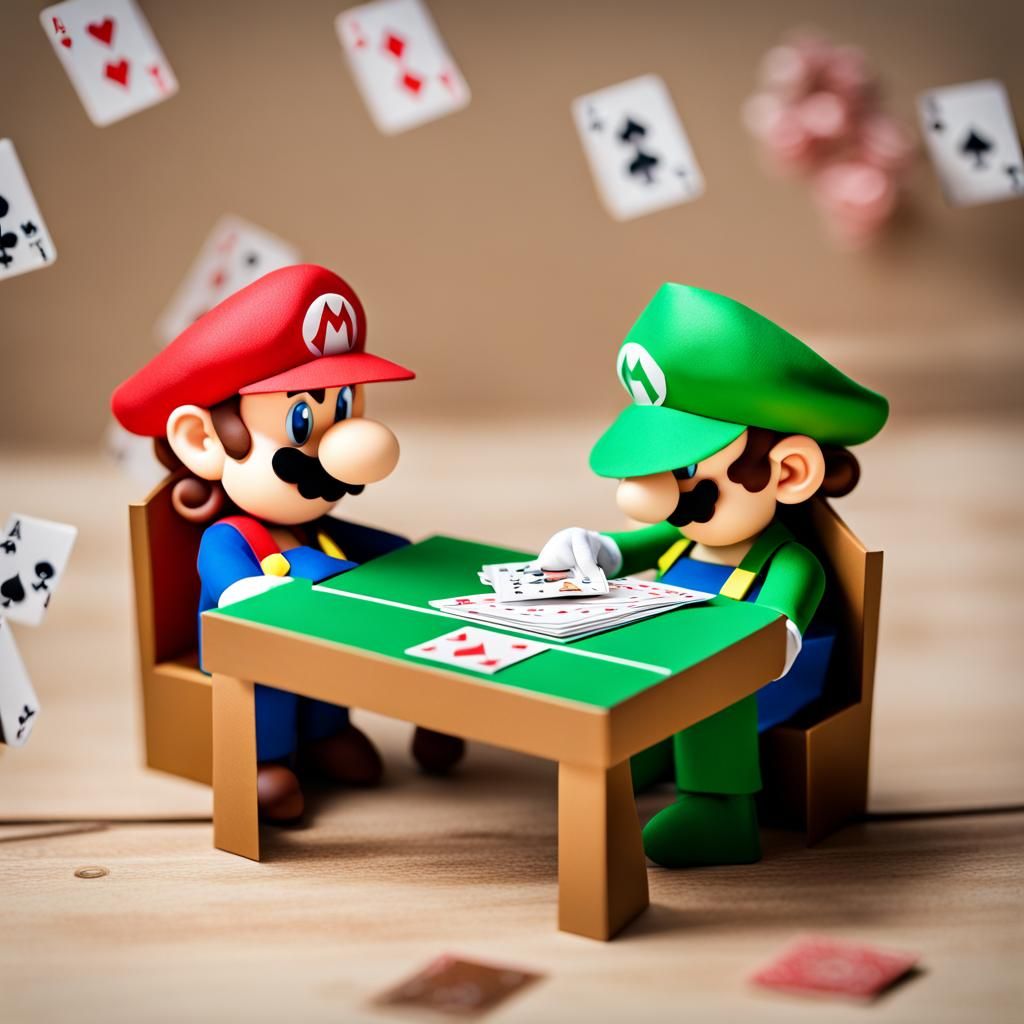 Mario and Luigi Origami Card Game
