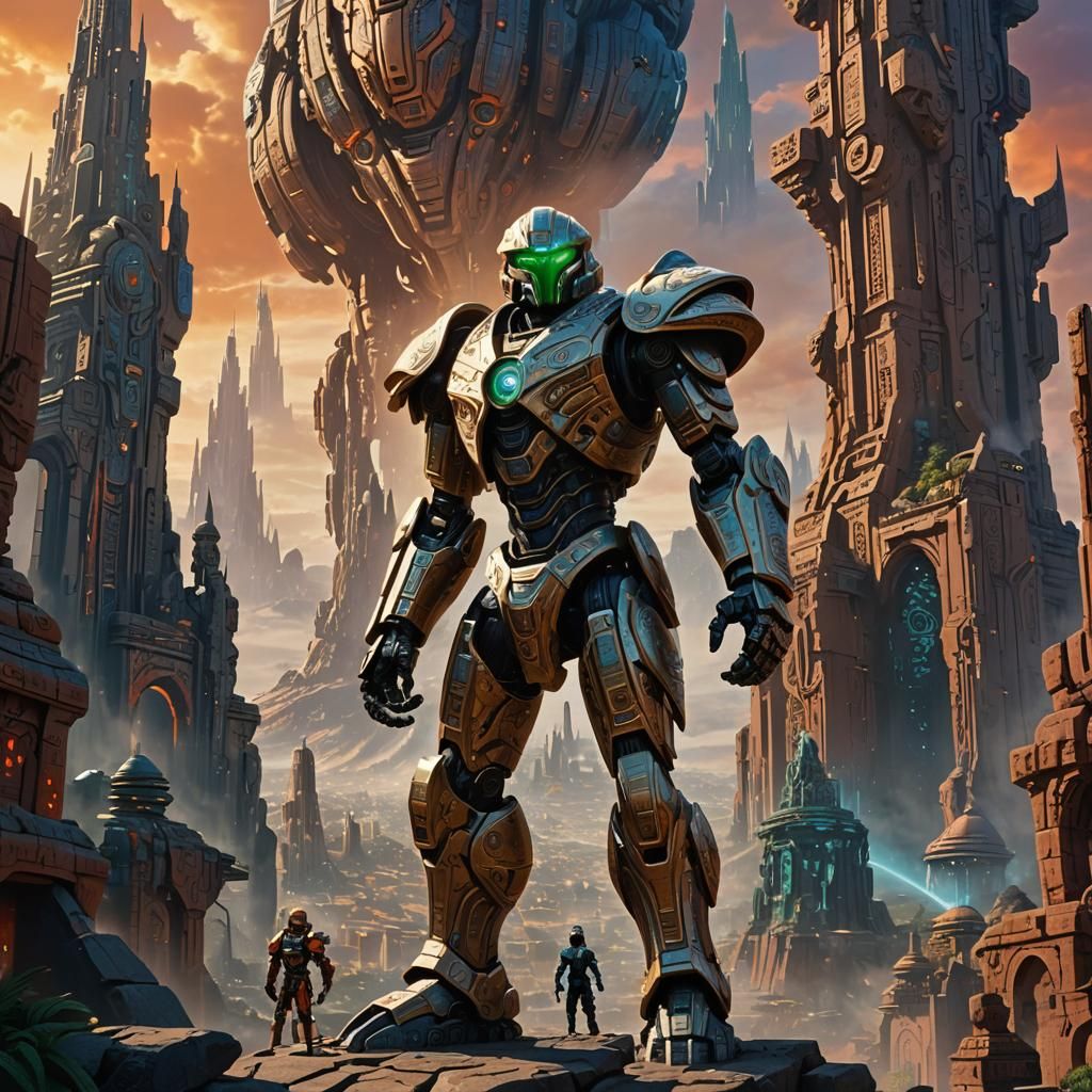 Victorious Toa in Ancient Matoran City